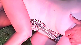 Mini Gang Bang by the Pool on a Summer Evening