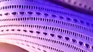 Masturbating with White Fishnet Stockings Between the Thighs of My Charming Black Slut