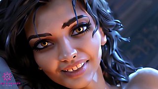 Indian beauty with massive jugs given romantic fuck in AI-generated vid