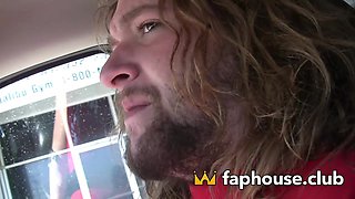 Sizzling blondie bombshell receives an explosive popshot on her juicy tits!