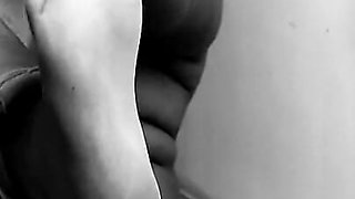 Silent Cinema and Black and White Vintage Girl Seducing You with Stockings, Dress and Heels