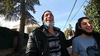 PUBLIC BLOWJOB POV CUMSHOT IN MOUTH IN STREET