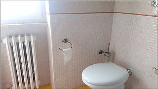 My Stepaunt On Toilet