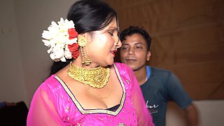 Big Natural Tits Indian MILF Stepmom Rough Group Sex with Husband and His Friend