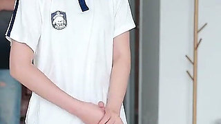 The Innocent Girlfriend Is Bound with Ropes in Her School Uniform