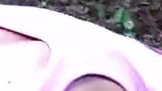 Forest Bottle Stretch Gapes Mature Pussy Dripping Wet