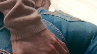 Messy Squirting on Hollister Jeans. Wet Crotch