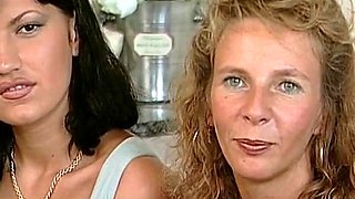 Pretty German babe shares dick with hot blonde MILF