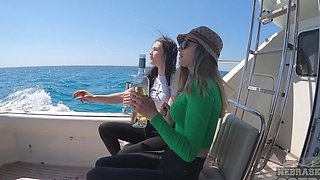 Teenage hotties Matty and Mila explore their lust on a luxurious yacht