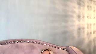 Blonde With Natural Big Boobs Loves Putting A Toy In Her