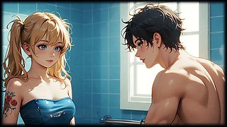 Huge cock, 18 year cute girl, anime porn