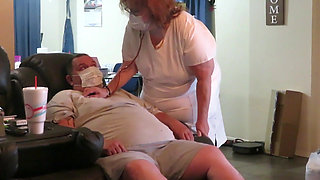 BBW nurse Vicki takes pairs vital signs