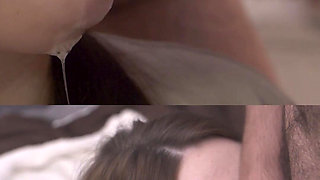 Sh Blowjob, Super Close-up, Cum in Mouth