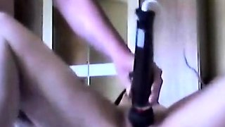 German Amateur Receives Massage from Sex Toy