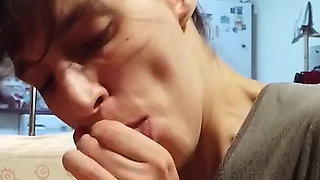 Tongue Job and Cock Bursting Milk