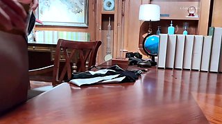 Busty brunette solo masturbation