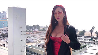 Italian Big Tits Outdoor Boobs Flashing and Bouncing for the Camera Hot Horny MILF Fetish