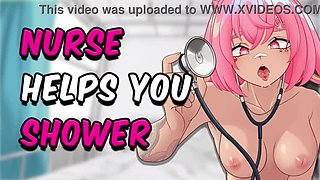 ASMR Nurse Gives You a Blowjob in the Shower