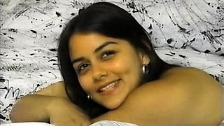 Hot teen babe in double hardcore action