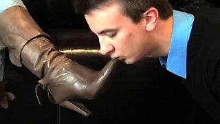 Slave lick boots and feet - mistress katja