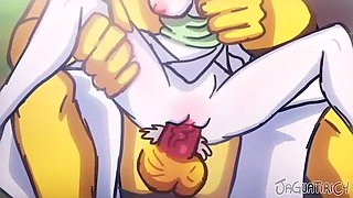 Pokemon Gardevoir in a Threeway Anal & Oral Orgy