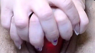 Slow Build Creamy Pussy Destruction - Huge Red Dildo Edging Marathon Ending in Powerful Back-to-back Orgasms