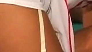 Horny Brunette Nurse Rides Doctor's Cock Wildly
