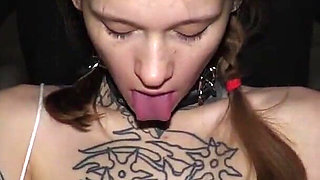 Petite Ginger Schoolgirl Decided to Make a Special Gift for Her Daddy