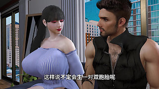 3D Hot Mature MILF Stepmom Cheating with Young Big Cock