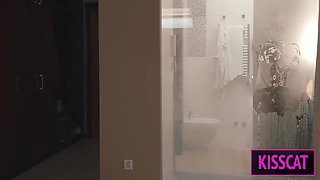 Mr Cat 69 - Birthday Gift For Cuck Husband: Hot Wifey Fucks Handyman In Hotel In Front Hubby Holds Hand And Hair 11 Min