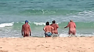 Naked in the Sea with the Girls!