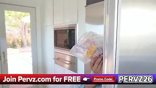 Stepmom Lauren Pixie Drains Stepson Jay Romero's Aching Balls - Huge Tits Titty Squeezing POV