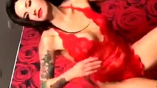 Blonde tight pussy babe solo toy fun in glamour masturbation