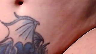 Chubby MILF Jiggling Squeezing Her Belly Fat