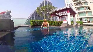 Blonde Stepsister Fucks Me in Public Pool - Homemade Summer Fun