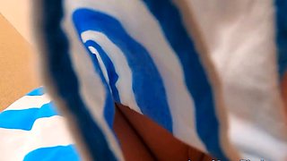 British Teen's Big Ass Exposed - No Panties Up-Skirt Webcam
