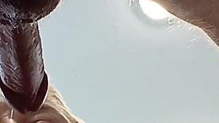 I Fuck My Neighbor in the Mouth in the Kitchen and Cum