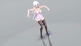 Weak Brown Eyed Girls Sheer Tight Dress Black Lace Panties