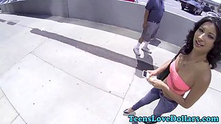 Jizz strewn teen public
