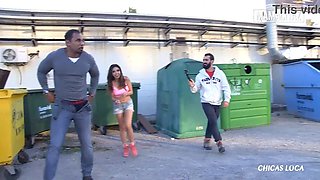 Watch Frida Sante & friends take on three hard cocks in the warehouse!