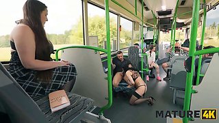 Mature4k. hot and leaking xxx in the bus