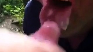 Outdoor Fun Blowjob and Cum with a Sexy Man