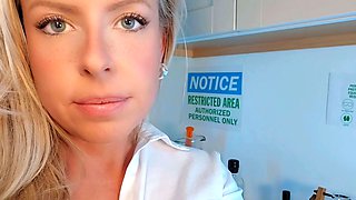 Blonde Beauty with Big Butt Masturbates Solo