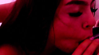 Real Student Sucking and Masturbating While You Re Work Face