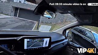 Vip4k. sexy athlete sakura hell bangs a stranger in a car in front of her boyfriend