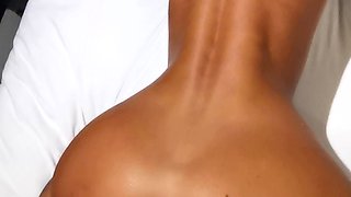 Perfect ass brunette sucing and banging POV