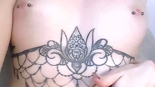 Amateur striptease and Solo masturbation