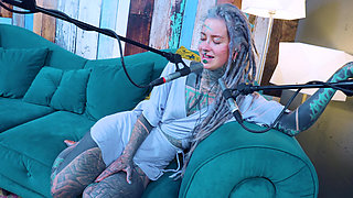 I talk about Z - zeal - ASMR podcast SFW talking goth skinny girl dreadlocks tattoo model inked girl